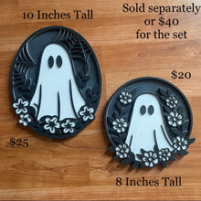 Load image into Gallery viewer, Floral Ghost Wall Décor (Individual or Set)