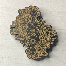 Load image into Gallery viewer, Celestial Goddess Wooden Mystical Magnet