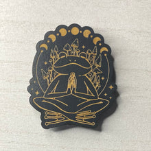 Load image into Gallery viewer, Meditating Frog Wooden Mystical Magnet