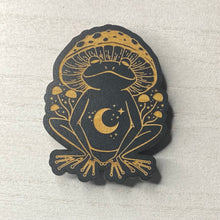 Load image into Gallery viewer, Meditating Frog Wooden Mystical Magnet