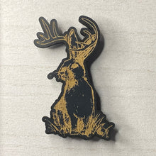 Load image into Gallery viewer, Jackalope Wooden Mystical Magnet