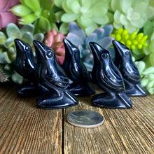 Load image into Gallery viewer, Obsidian Raven Carving