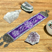Load image into Gallery viewer, Purple Pentacle Woven Hanging Wall Decor