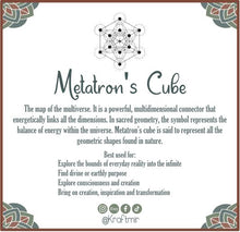 Load image into Gallery viewer, Metatron’s Cube Crystal Grid (Black)