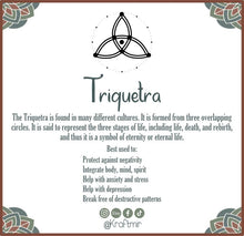 Load image into Gallery viewer, Triquetra Crystal Grid (Black)

