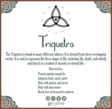 Load image into Gallery viewer, Triquetra Crystal Grid (Black)