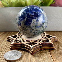 Load image into Gallery viewer, Sodalite 58mm Sphere