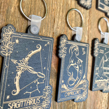 Load image into Gallery viewer, Gemini Zodiac Keychain | Floral Zodiac Keychain | May 21 - June 20 |