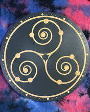 Load image into Gallery viewer, Triskelion Crystal Grid (Black)
