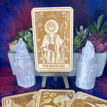 Load image into Gallery viewer, The Magician Tarot Card | Major Arcana | Mystic Wooden Major Arcana Tarot | Witchy Birch Major Arcana Décor Card | Natural WoodGrain