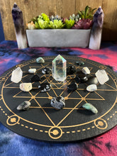 Load image into Gallery viewer, Sri Yantra Crystal Grid (Black)