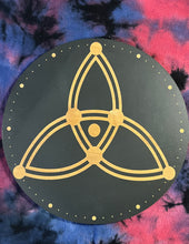 Load image into Gallery viewer, Triquetra Crystal Grid (Black)