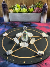 Load image into Gallery viewer, Pentacle Crystal Grid (Black)