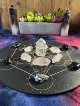 Load image into Gallery viewer, Metatron’s Cube Crystal Grid (Black)