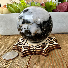 Load image into Gallery viewer, Tourmaline in Quartz 70mm Sphere