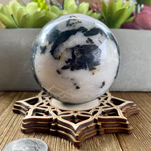 Load image into Gallery viewer, Tourmaline in Quartz 66mm Sphere