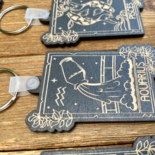 Load image into Gallery viewer, Gemini Zodiac Keychain | Floral Zodiac Keychain | May 21 - June 20 |