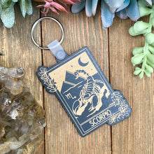 Load image into Gallery viewer, Scorpio Zodiac Keychain | Floral Zodiac Keychain | October 23 - November 21 |