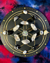 Load image into Gallery viewer, Seed of Life Crystal Grid (Black)
