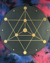 Load image into Gallery viewer, Merkaba Crystal Grid (Black)