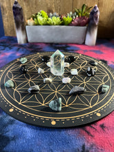 Load image into Gallery viewer, Flower of Life Crystal Grid (Black)