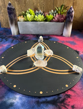 Load image into Gallery viewer, Triquetra Crystal Grid (Black)