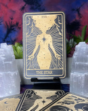 Load image into Gallery viewer, Full Set of 23 Major Arcana Tarot Cards | Mystic Wooden Major Arcana Tarot | Witchy Birch Major Arcana Décor Card | Painted Black