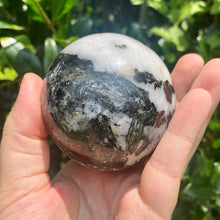 Load image into Gallery viewer, Tourmaline in Quartz 66mm Sphere