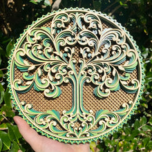 Load image into Gallery viewer, Multi-Layered Laser Cut Wall Decor Wooden Tree of Life