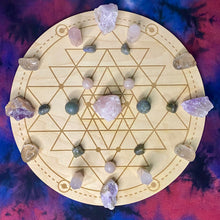 Load image into Gallery viewer, Sri Yantra Crystal Grid