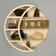 Load image into Gallery viewer, Distressed Moon Burst Moon Phase Shelf Decor