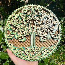 Load image into Gallery viewer, Multi-Layered Laser Cut Wall Decor Wooden Tree of Life