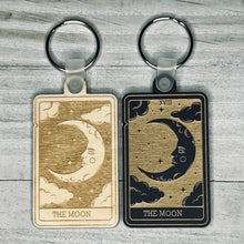 Load image into Gallery viewer, The Moon Tarot Card Keychain | Major Arcana |
