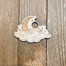 Load image into Gallery viewer, Crescent Moon with Cloud Crystal Sphere Holder