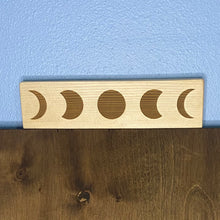 Load image into Gallery viewer, Moon Phase Natural Wood Shelf Decor
