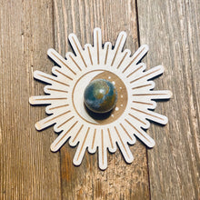Load image into Gallery viewer, Moon Starburst Crystal Sphere Holder