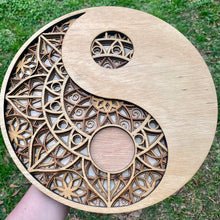 Load image into Gallery viewer, Multi-Layered Laser Cut Wall Decor Wooden Yin Yang