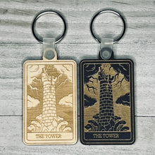 Load image into Gallery viewer, The Tower Tarot Card Keychain | Major Arcana |