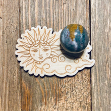 Load image into Gallery viewer, Sun and Cloud Crystal Sphere Holder