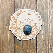 Load image into Gallery viewer, Moon Lotus Crystal Sphere Holder