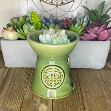 Load image into Gallery viewer, Green Man Ceramic Wax/Oil Warmer
