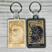 Load image into Gallery viewer, Strength Tarot Card Keychain | Major Arcana |