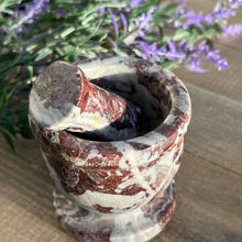 Load image into Gallery viewer, Red Marble Mortar and Pestle

