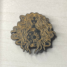 Load image into Gallery viewer, Celestial Goddess Wooden Mystical Magnet
