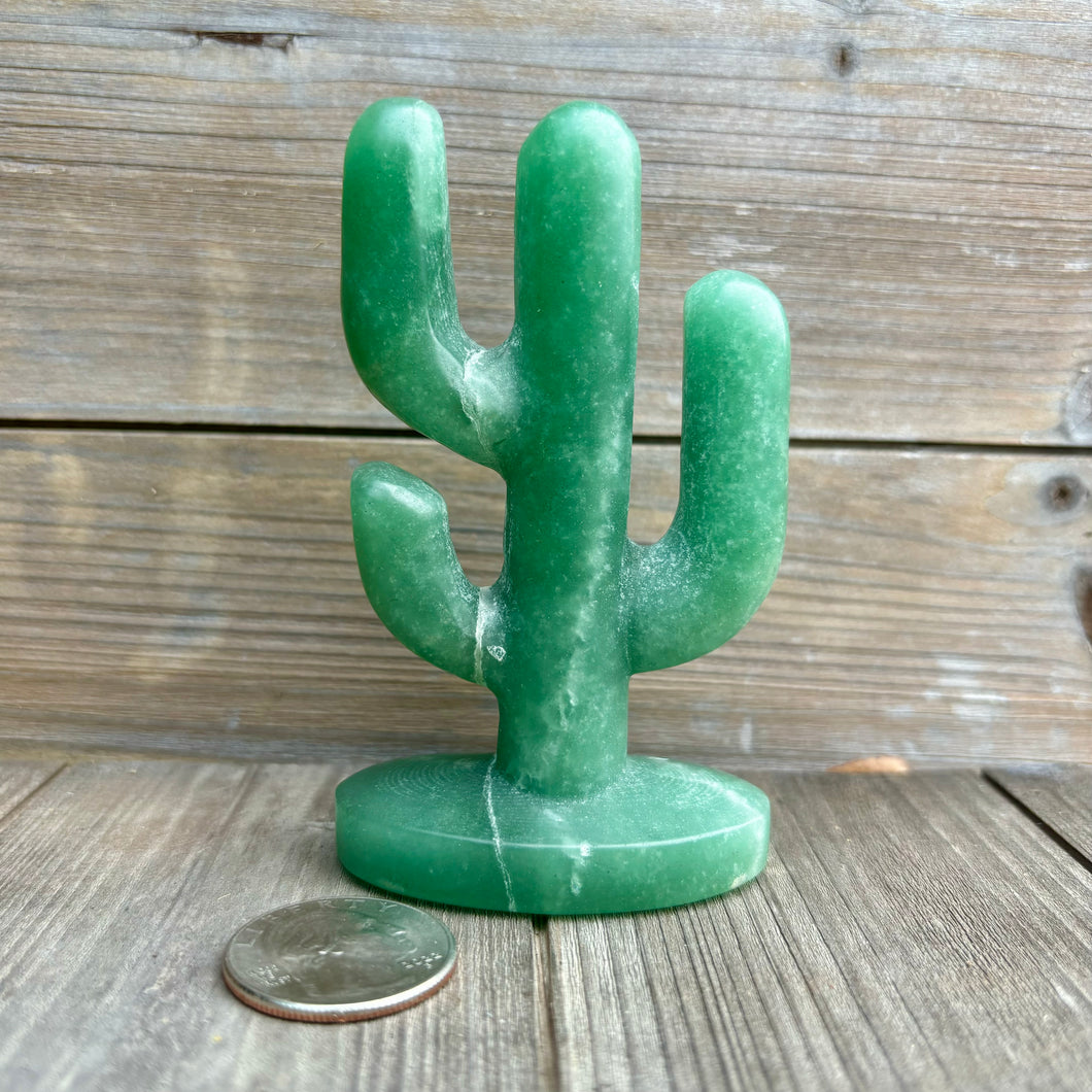 Green Aventurine Cactus Ring Holder