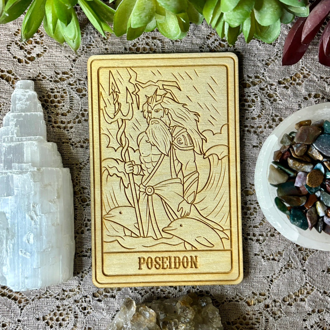 Poseidon Deity Card