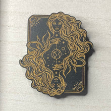 Load image into Gallery viewer, Celestial Goddess Wooden Mystical Magnet
