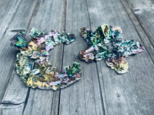 Load image into Gallery viewer, Star and Moon Bismuth Aurora Rainbow Titanium Bismuth | Transformation | Unique Crystals

