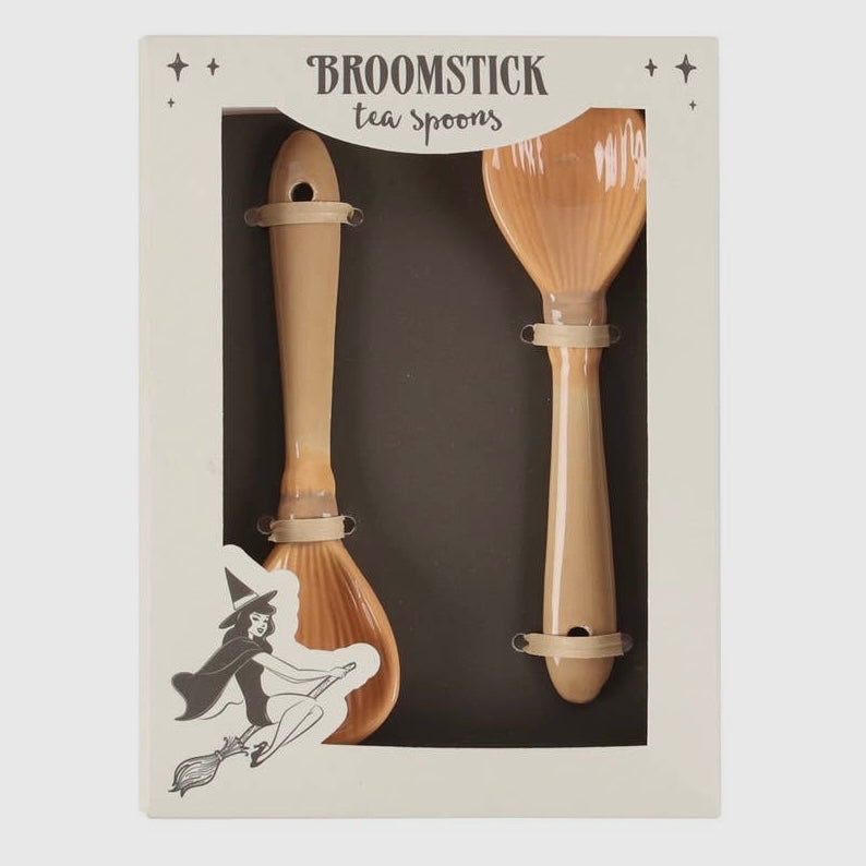Broomstick Halloween Tea Spoon Set