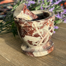 Load image into Gallery viewer, Red Marble Mortar and Pestle
